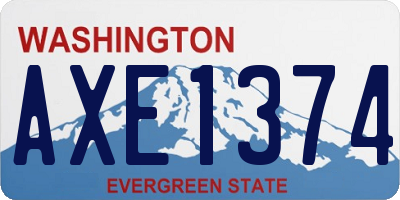 WA license plate AXE1374