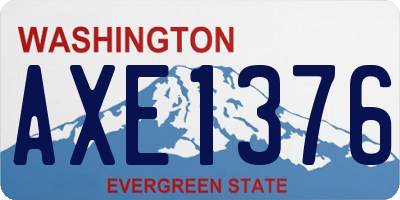 WA license plate AXE1376