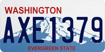 WA license plate AXE1379