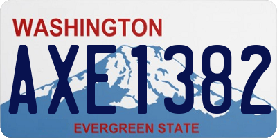 WA license plate AXE1382