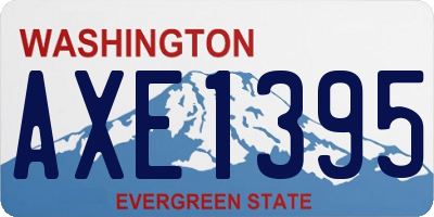 WA license plate AXE1395