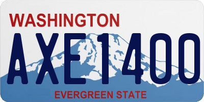 WA license plate AXE1400