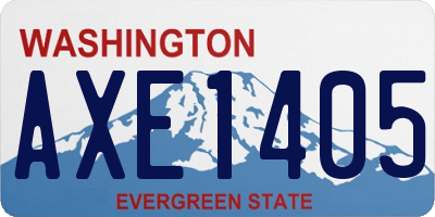 WA license plate AXE1405