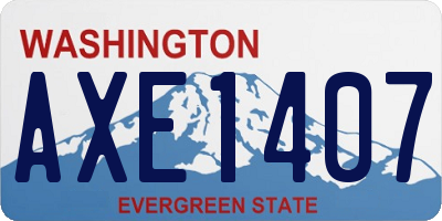 WA license plate AXE1407