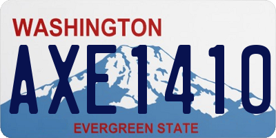 WA license plate AXE1410