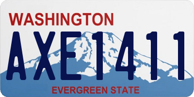 WA license plate AXE1411
