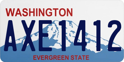 WA license plate AXE1412