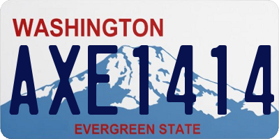 WA license plate AXE1414