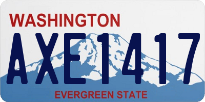 WA license plate AXE1417