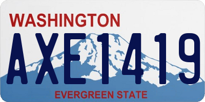 WA license plate AXE1419