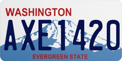 WA license plate AXE1420