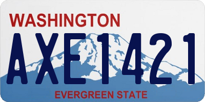 WA license plate AXE1421
