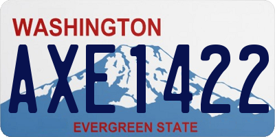 WA license plate AXE1422