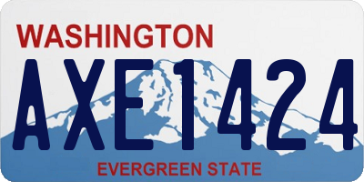 WA license plate AXE1424