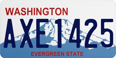WA license plate AXE1425