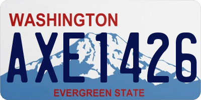 WA license plate AXE1426