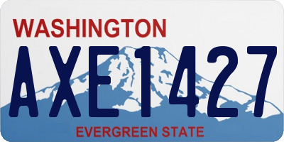 WA license plate AXE1427