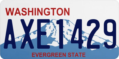 WA license plate AXE1429