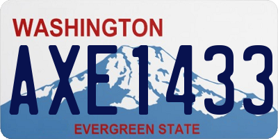 WA license plate AXE1433