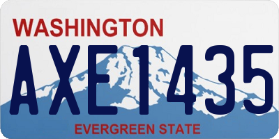WA license plate AXE1435