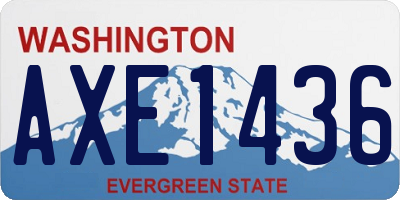 WA license plate AXE1436