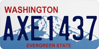 WA license plate AXE1437