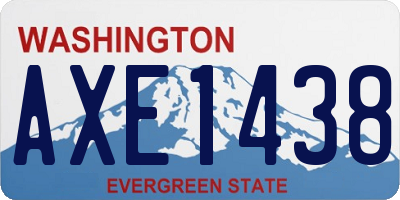WA license plate AXE1438
