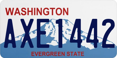 WA license plate AXE1442