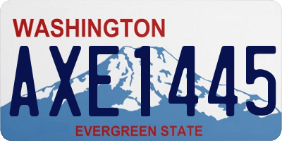 WA license plate AXE1445