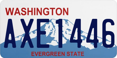 WA license plate AXE1446