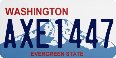 WA license plate AXE1447