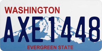 WA license plate AXE1448