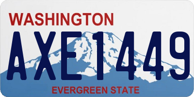 WA license plate AXE1449