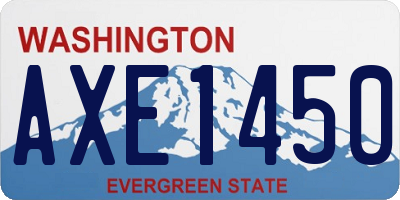 WA license plate AXE1450