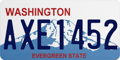WA license plate AXE1452