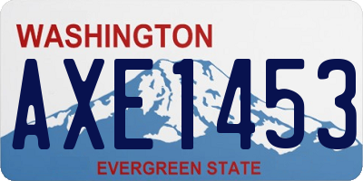 WA license plate AXE1453