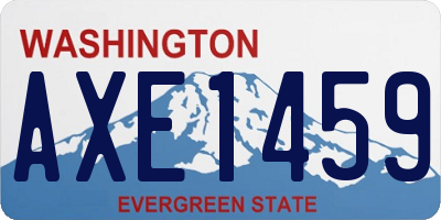 WA license plate AXE1459
