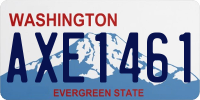 WA license plate AXE1461