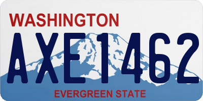 WA license plate AXE1462