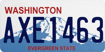 WA license plate AXE1463