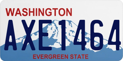 WA license plate AXE1464