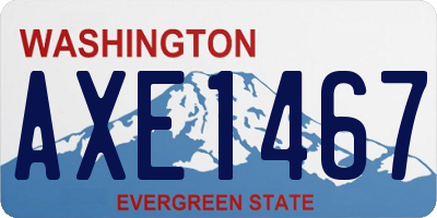WA license plate AXE1467