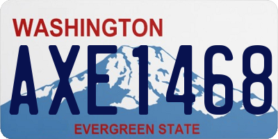 WA license plate AXE1468