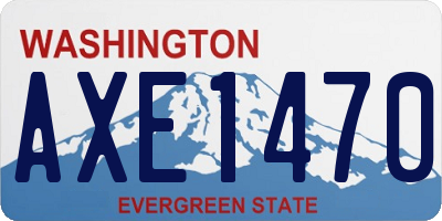 WA license plate AXE1470