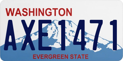 WA license plate AXE1471