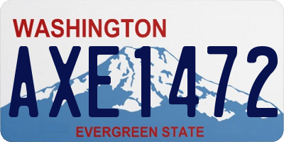 WA license plate AXE1472