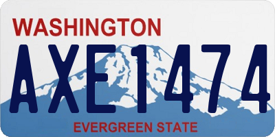 WA license plate AXE1474