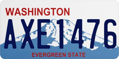 WA license plate AXE1476