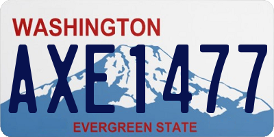 WA license plate AXE1477