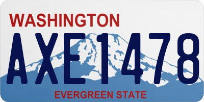 WA license plate AXE1478